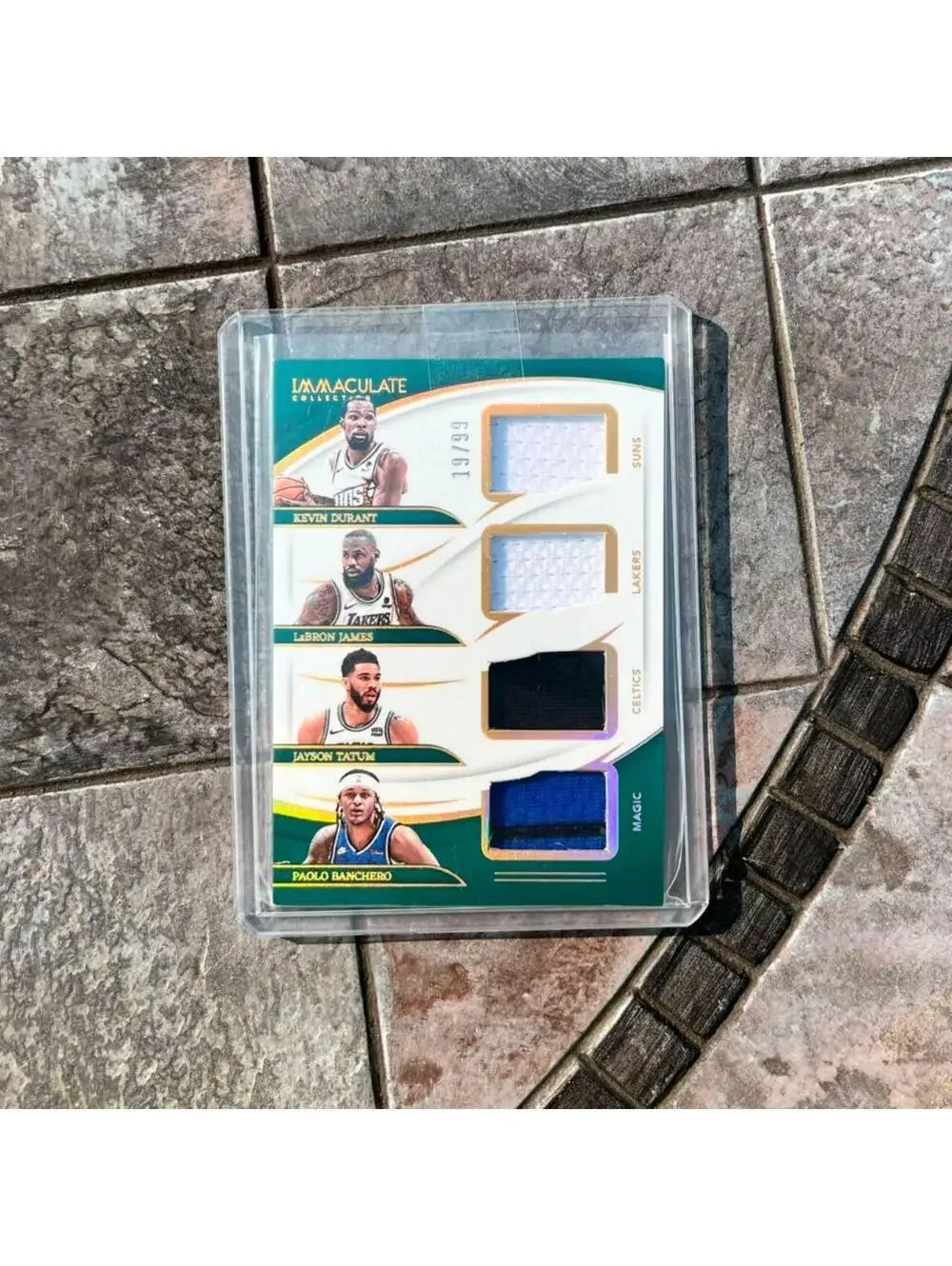Durant LeBron James Tatum Banchero Immaculate Quad Jersey 19/99 2023-24 IQM-DJT